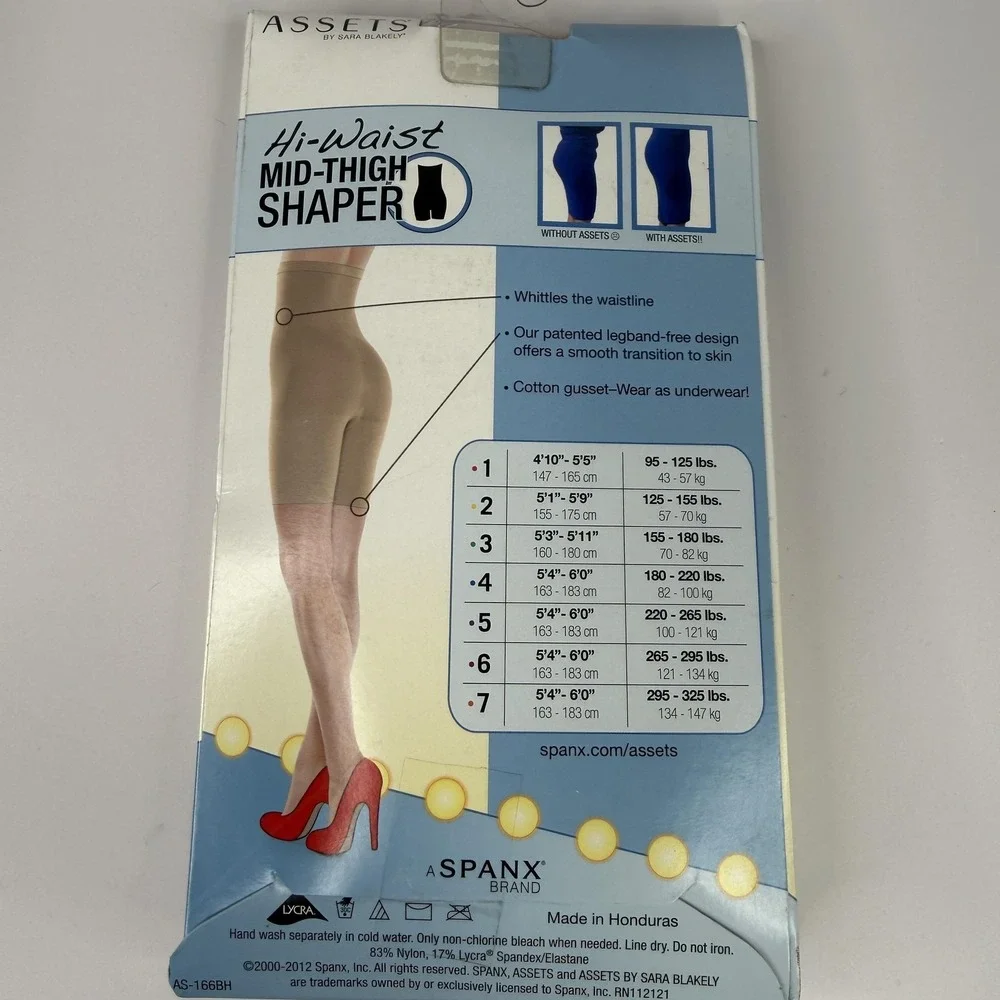 Assets By Sara Blakely Hi-Waist Mid-Thigh Shaper Womens 5 Nude Beige Spanx